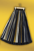 X7506 MULTICOLOR PLEATED MIDI SKIRT