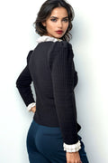 JS0005 DELUXE RUFFLE SWEATER (BLK, WHT)