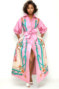 A95102 PUFF SLEEVE MAXI DRESS (PINK, BLUE)