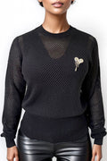 LS62068 SWEATER (LT. BLUE, BLK)