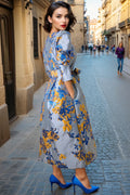 S3086 JACQUARD MIDI DRESS