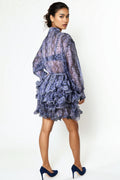 T18109 DRESS (YELLOW, GRN, PURPLE)