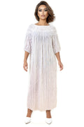T1829 DRESS (YELLOW, WHT, VIOLET)