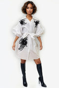 T1315 DRESS (WHT, BLK) (XXL, XXXL)