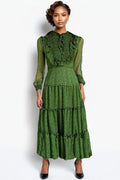 E1016 TIERED DRESS (BLK, GRN)