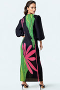 N24117 CRINKLED FLORAL DRESS