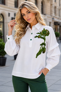 S3098 FLORAL VINE EMBELLISHED TOP