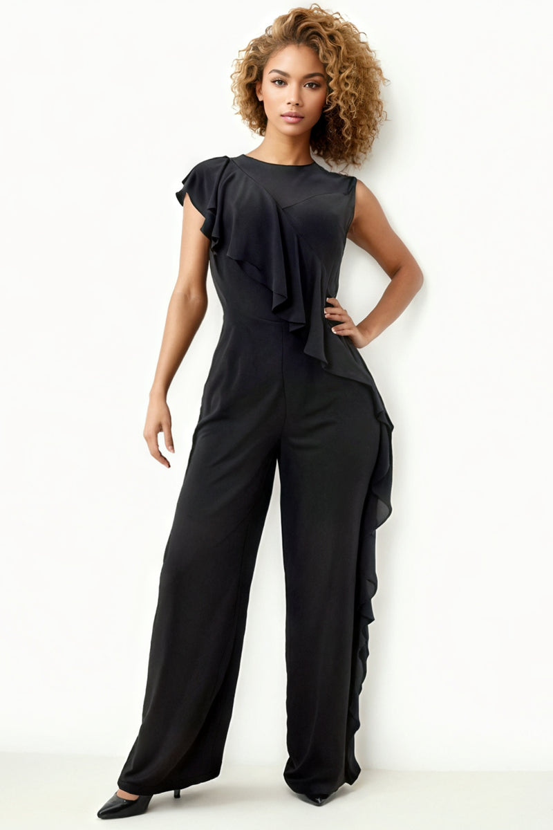 C1927 SLEEVELESS JUMPSUIT (BLK, BLUE,WHITE) – N by Nancy