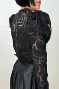 C3150 LACE PUFF SLEEVE TOP