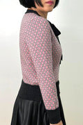 LS63080 LUREX TIE FRONT SWEATER (GRN, PINK)
