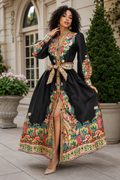 TL0015A MAJESTIC GARDEN MIKADO MAXI DRESS