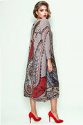 N2502 PAISLEY PRINT CRINKLED DRESS