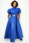 C1867 DRESS (BLUE, RED)