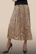 E71019 FLORAL PLEATED SKIRT