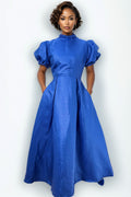 C1867 DRESS (BLUE, RED)