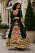 TL0015A MAJESTIC GARDEN MIKADO MAXI DRESS