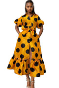 A94601 DRESS (BLK, GOLD) (S, M)