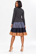 X7138 TIERED MIDI DRESS