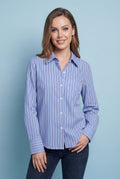 CH0254 TAILORED STRIPE BUTTON-DOWN TOP