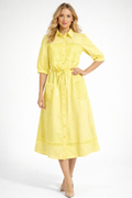CH0245AB EMBROIDERY COTTON SKIRT SET (BLU, PNK, YEL)