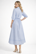 CH0245AB EMBROIDERY COTTON SKIRT SET (BLU, PNK, YEL)