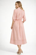 CH0245AB EMBROIDERY COTTON SKIRT SET (BLU, PNK, YEL)