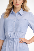 CH0245AB EMBROIDERY COTTON SKIRT SET (BLU, PNK, YEL)