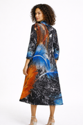 N2449 FEATHER GALACTAL CRINKLE DRESS