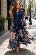GF1045S ORGANZA BUTTTON DOWN MAXI DRESS (XS ONLY)