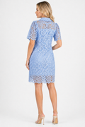 B1115 LACE BUTTON-FRONT UTILITY MINI DRESS