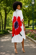 S3186 GARDEN HI-LOW MIDI DRESS
