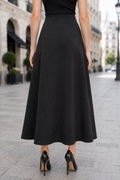 C3177 LACE POCKET A-LINE MAXI SKIRT