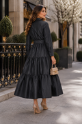 S3159 ELEGANT TIERED MAXI DRESS