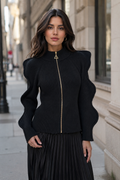 LS63005 AVANTE GARDE DESIGNER SWEATER JACKET (GRN, BLK)