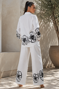 A95013 GRAPHIC FLOWER PRINT TOP / PANT SET