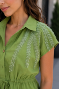 GF17821 BEADED APPLIQUE DRAWSTRING TOP