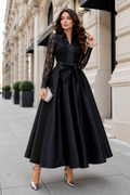 CH903 MIDNIGHT ROMANCE BEADED LACE MAXI DRESS