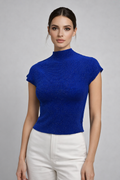 HX0002 GLITTER CRINKLE TOP (BLU, WHT, GRN, PNK)