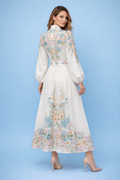 A95167 PESTAL GARDEN BUTTON DOWN MAXI DRESS