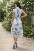 GF1676 ROMANTIC EYELET SLEEVELESS LACE DRESS