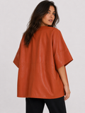 W3087 OVERSIZED BOXY VEGAN LEATHER JACKET