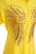 S31300 STUDDED RHINESTONE SHEER MAXI DRESS