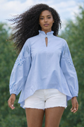 S25061-1 EYELET SLEEVE HIGH-LOW TOP (GRN, ORG, BLU, WHT)