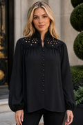 X8070 LACE ORGANZA TOP