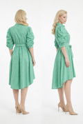 X8032 PINSTRIPE RHINESTONE MIDI DRESS (XXL)