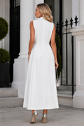 X8093 LUXE TAILORED BELTED MAXI DRESS