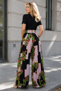 B1083 FLORAL HIGH WAIST PALAZZO PANTS