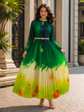 X8058 RAINFOREST PLEATED MAXI DRESS