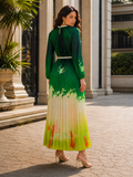 X8058 RAINFOREST PLEATED MAXI DRESS