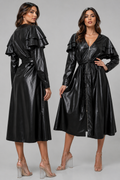 C3141 COAT DRESS (BLK, GRN)